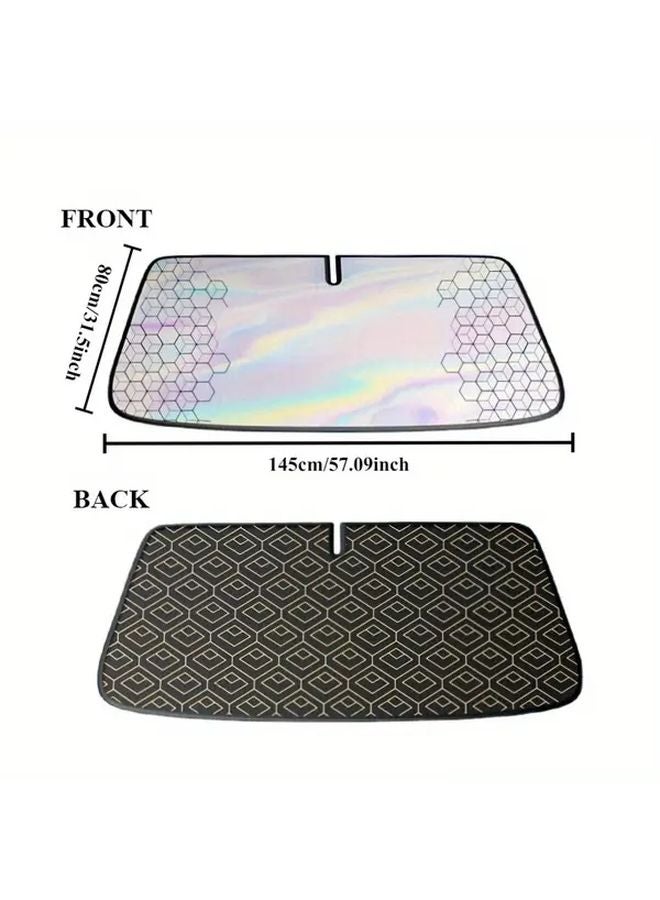 Toyota Tundra 5 Ply Foldable Car Sun Barrier Laser Cut Thermal Curtain Heat Resistant - Image 2